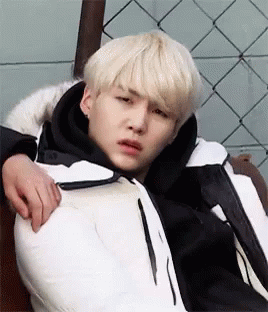 Suga In White Jacket Side Looking GIF