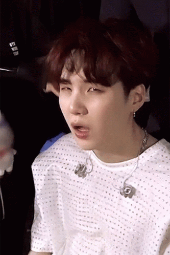 Suga Cute Open Mouth Facial GIF