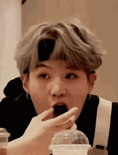 Suga Eating Chocolate Cake GIF