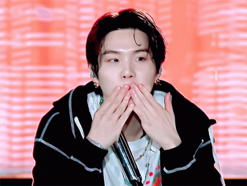 Suga Do Flying Kiss To All Fans GIF