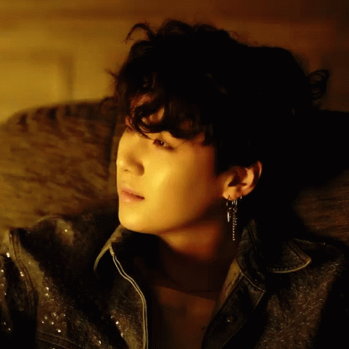 Suga Portrait While Making Cute Smile GIF