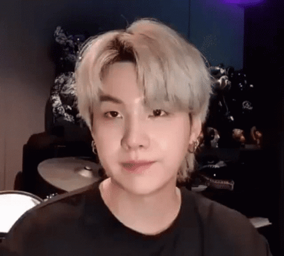 Suga Nodding With Drum In The Back GIF