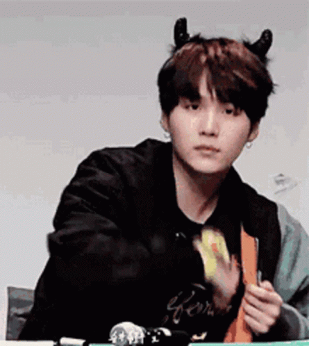 Suga Showing Heart Symbol To Everyone GIF