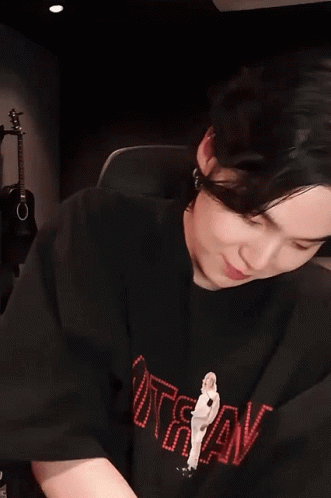 Suga So Cute In Seating While Smiling GIF