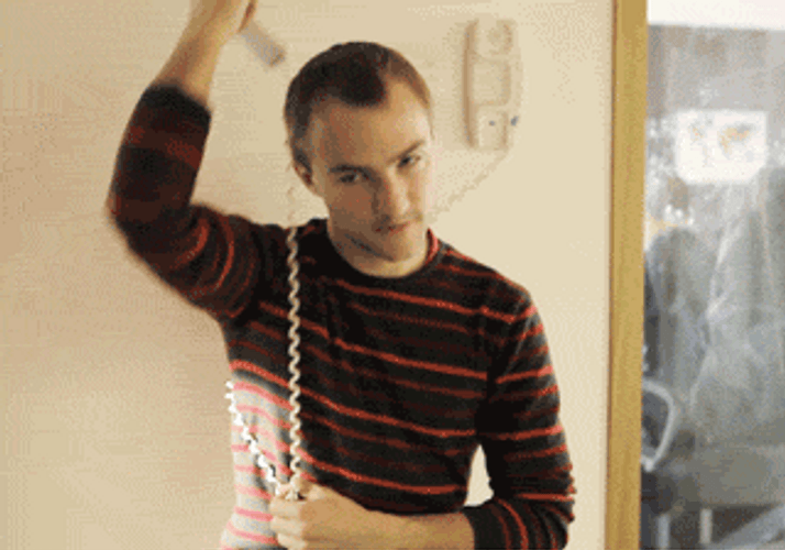 Suicide Phone Wire Guy GIF