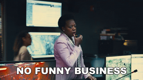 Suicide Squad No Funny Business GIF