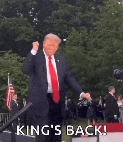 Suit and Tie Man at Mic King's Back