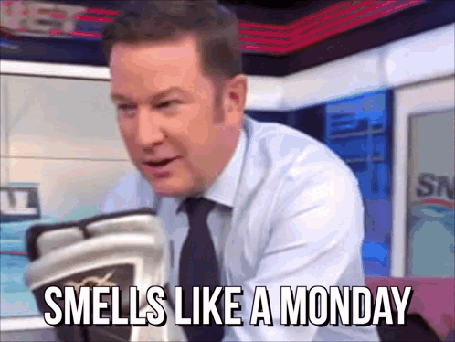 Suit-and-Tie Man Says Smells Like Monday
