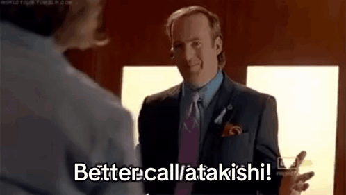 Suit Man Telling Woman Better Call a Takishi