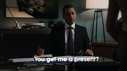 Suits You Get Me A Present GIF