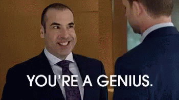 Suits You're A Genius Rick Hoffman GIF