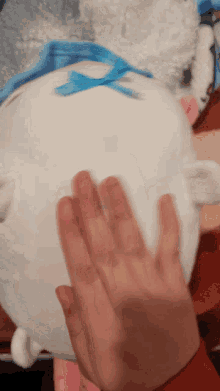 Sukusuku Hakutaku Plush Toy Belly Rubbing GIF