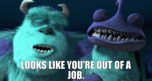 Sulley and Randall Looking Unemployed
