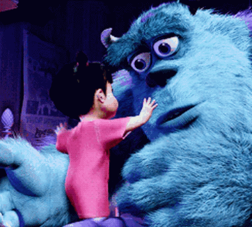 Sully And Boo Hug Monster Inc GIF