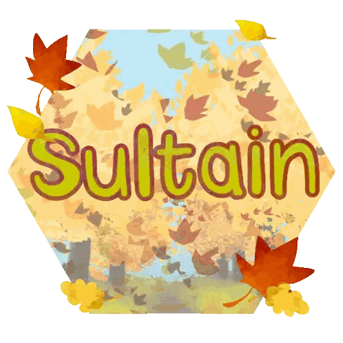 Sultain Word Surrounded by Leaves