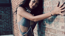 Sultry Victoria Secret Model Chanel Iman GIF