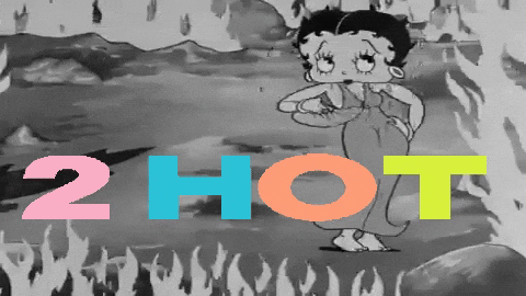 Summer August Betty Boop Too Hot GIF