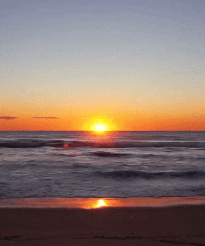 Summer August Have Beautiful Sunset In The Beach GIF