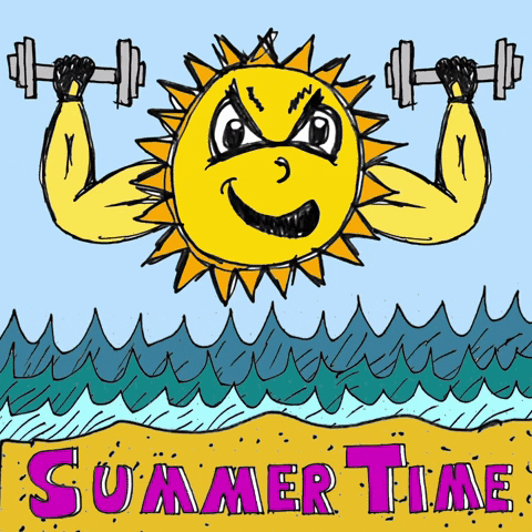 Summer August Sun Workout In The Beach GIF