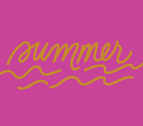 Summer August Wave Letter Design GIF