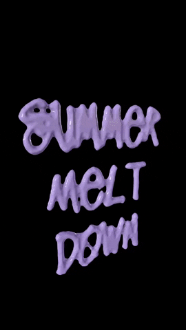 Summer Meltdown Purple Calligraphy GIF