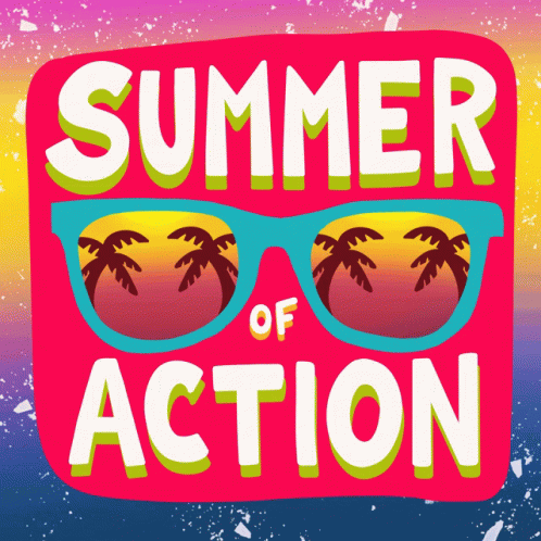Summer Of Action Animated Raise Fist GIF