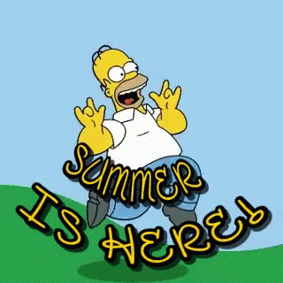 Summer Time Is Here Homer Simpson GIF