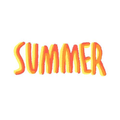 Summer Written in Orange and Yellow