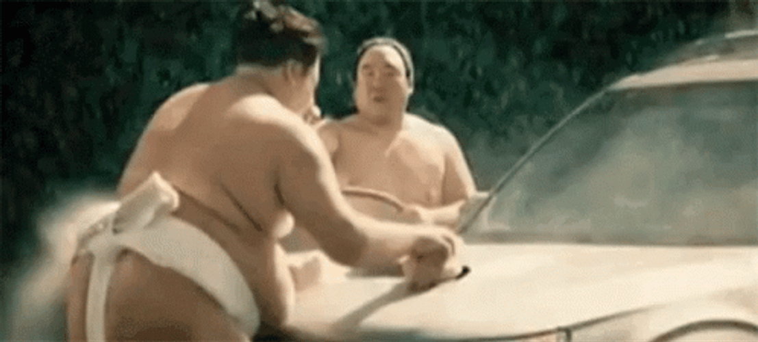 Sumo Guy Car Wash GIF