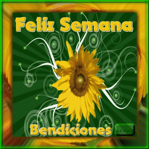 Sun Flower Feliz Semana Bendiciones Sticker GIF 