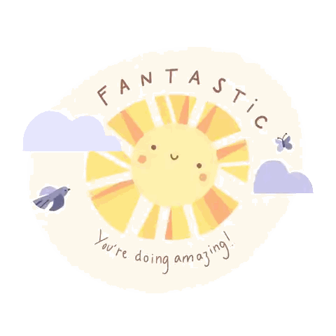 Sun Illustration with You're Doing Amazing