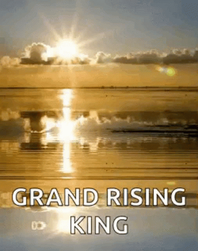Sun Rising Over Ocean With Grand Rising King