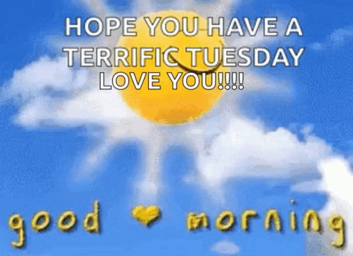 Sun Saying Terrific Tuesday Love You