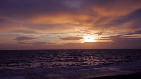 Sun Setting At The Ocean GIF