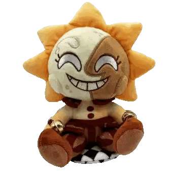 Sun-Shaped Stuffed Animal on Checkered Floor