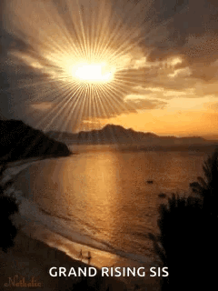 Sun Shining Brightly Over Ocean