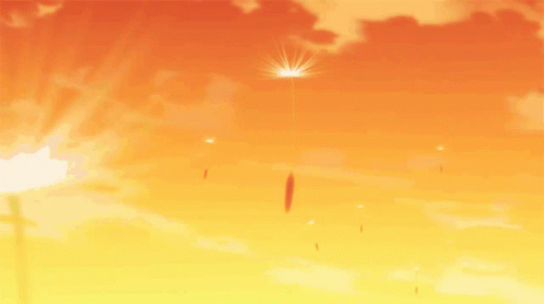Sun Shining Through Clouds at Sunset