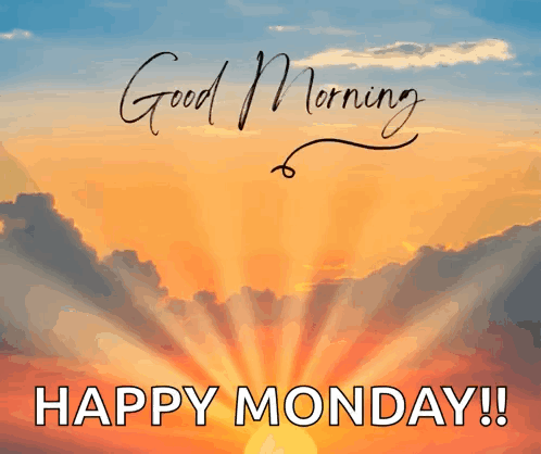 Sun Shining Through Clouds Good Morning Happy Monday