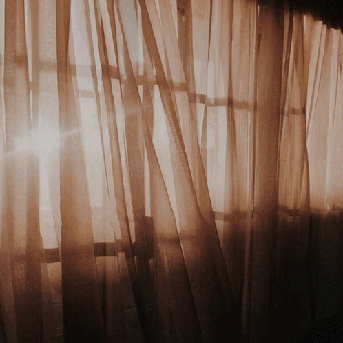 Sun Shining Through Sheer Curtains