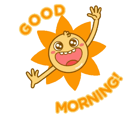 Sun Waving with Good Morning