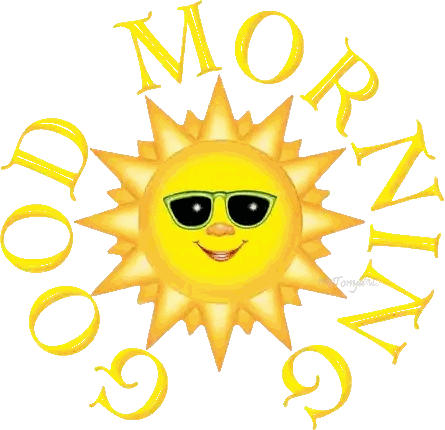 Sun Wearing Sunglasses Morning