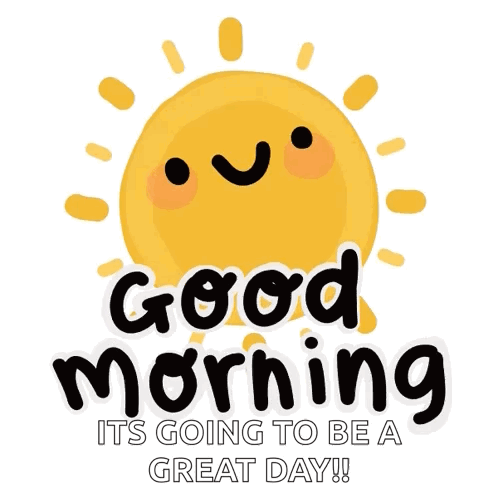 Sun With Face Saying Good Morning GIF