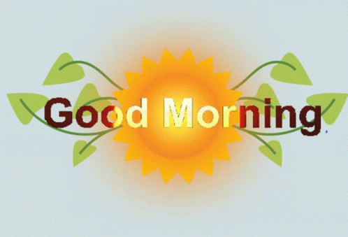 Sun with Good Morning Text