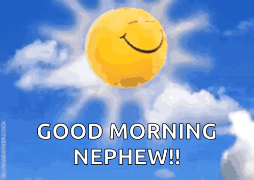 Sun With Smiley Face Good Morning Nephew GIF