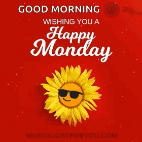 Sun With Sunglasses Good Morning Happy Monday GIF
