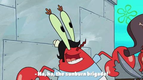 Sunburn Brigade Mr. Krabs GIF