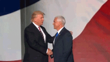 Sunburn Donald Trump Mike Pence Shake Hands GIF