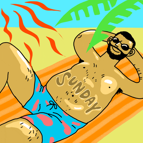 Sunburn Sunday Beach Chill Life GIF