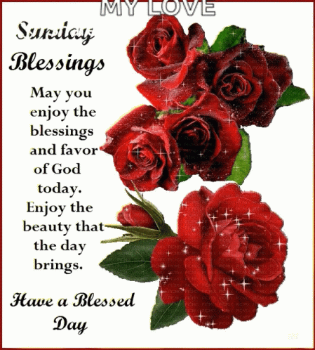 Sunday Blessings May You Enjoy The Blessings And Favor Of God Today Enjoy The Beauty That The Day Brings And Have A Bles GIF