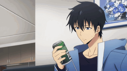 Sung Jin Woo Drinking Soda GIF